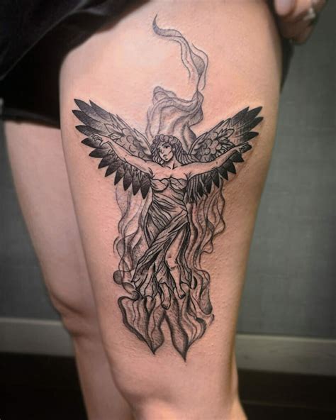 leg tattoo angel|protective angel tattoo designs.